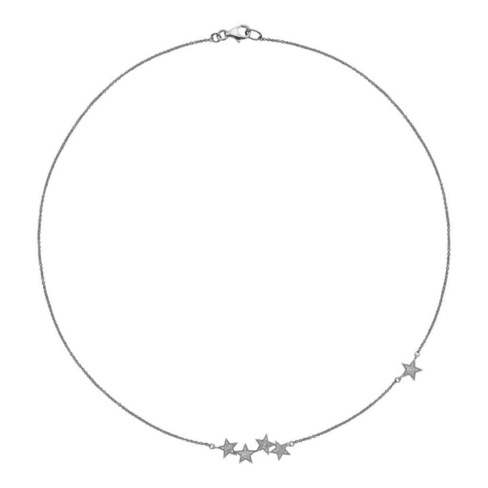 Glint Statement Necklace - White Gold