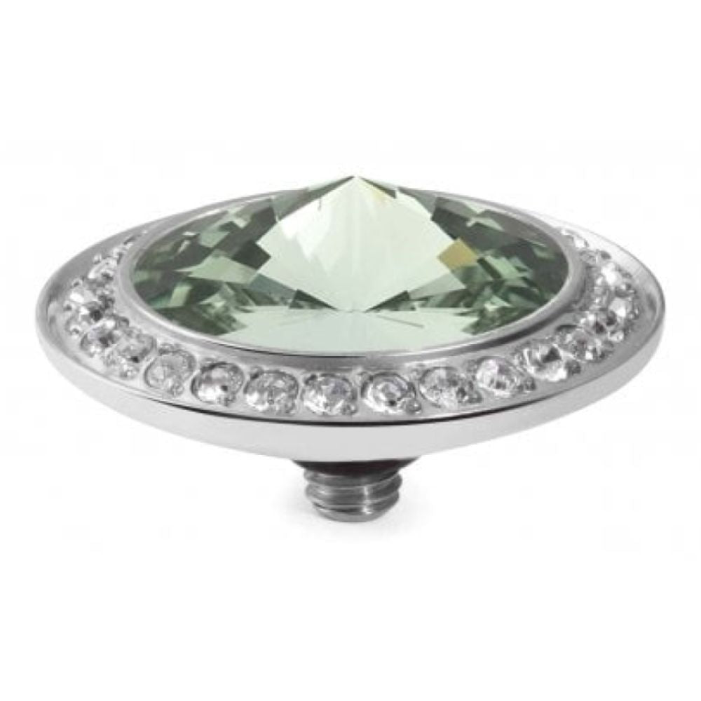 Famosa Silver 16mm Tondo Deluxe Ring Top Chrysolite