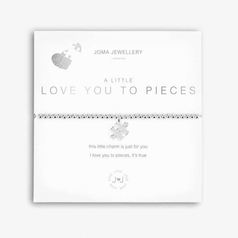 A Little | Love You To Pieces | Silver | Bracelet | 17.5cm Stretch