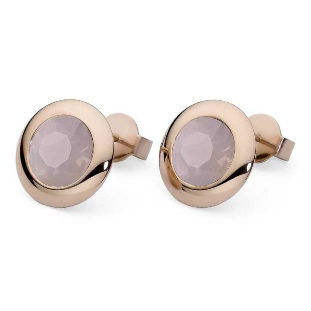 Rose Gold 13mm Rose Water Opal Tarent Earrings