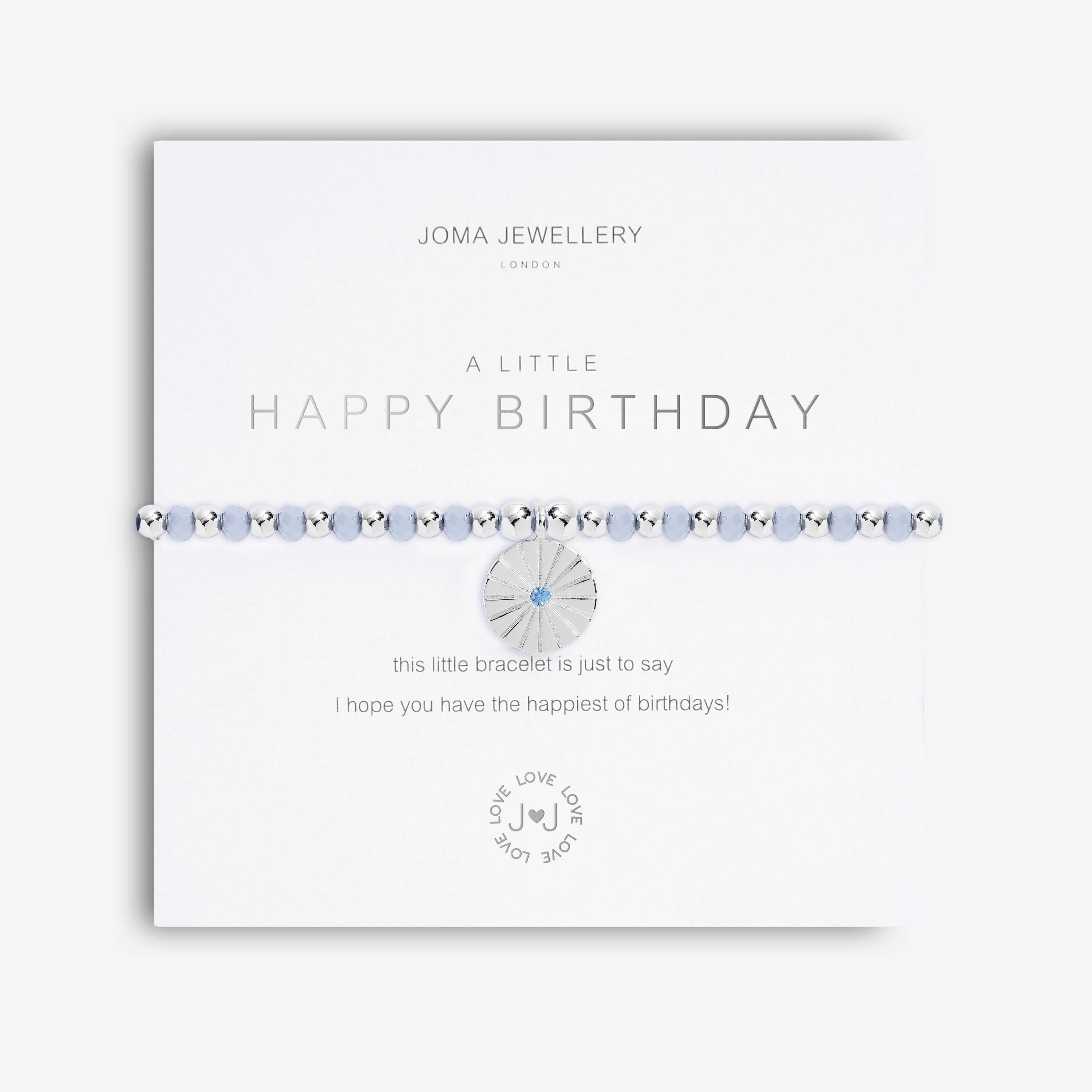 Colour Pop A Little | Happy Birthday | Silver | Bracelet | 17.5cm Stretch