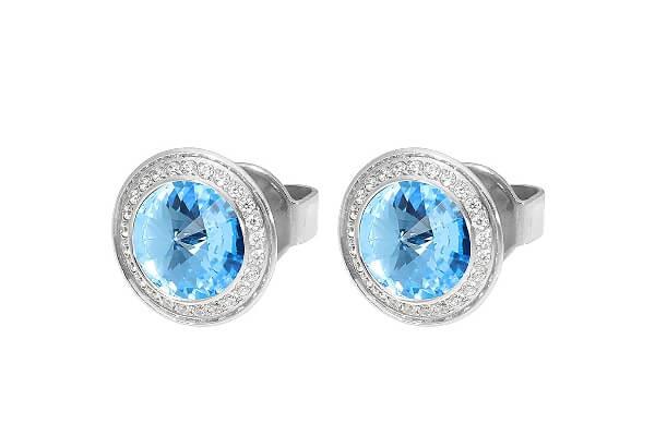 TONDO Deluxe (S/P) 9mm Aquamarine Stud