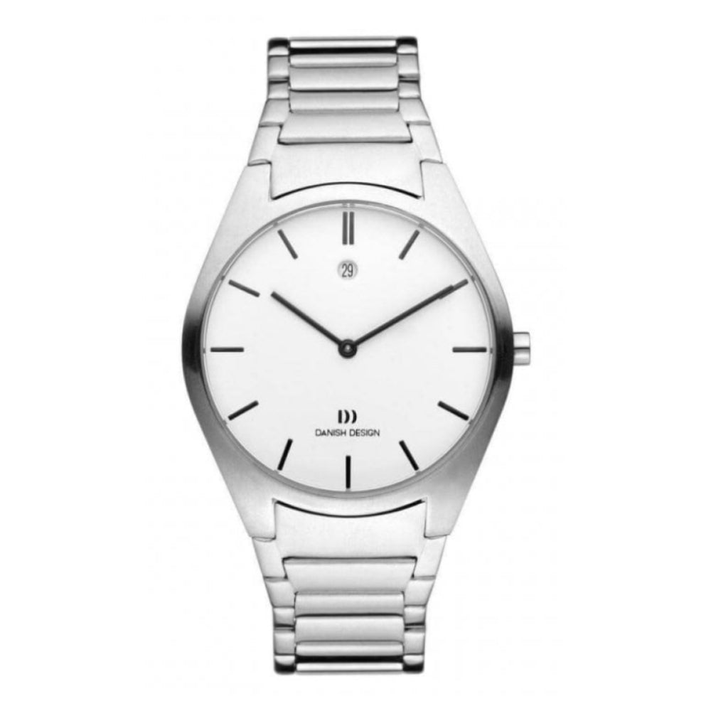 Silver Date Window Dial & Bracelet Strap Gents Watch