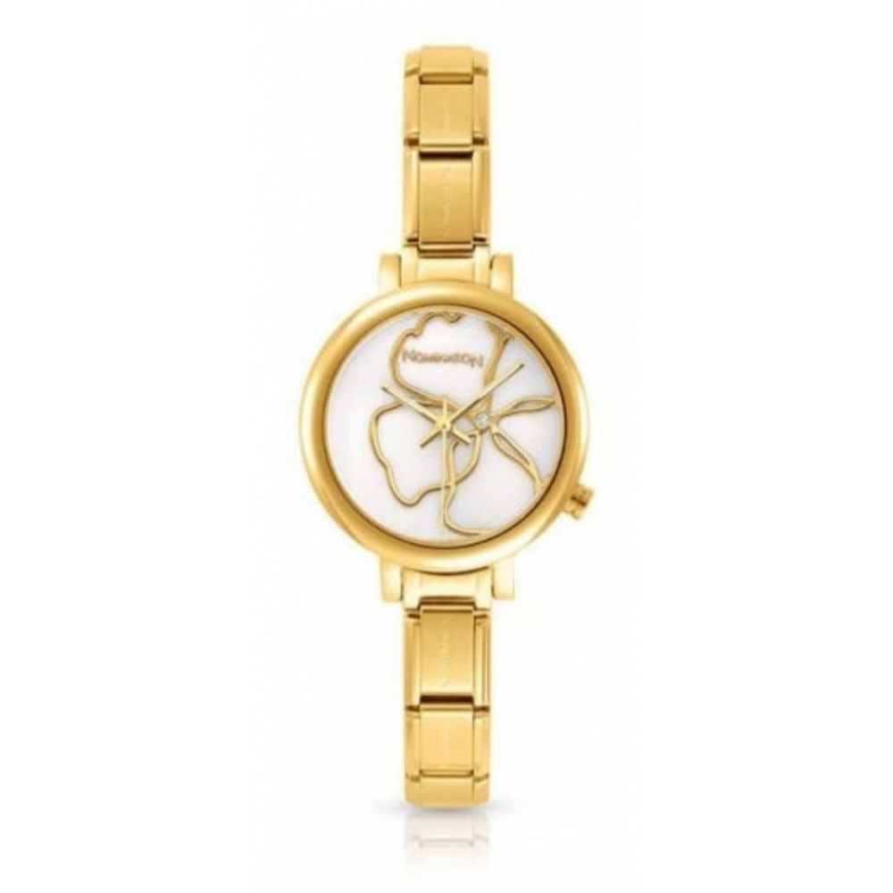 Gold Plated Classic Mother of Pearl Paris Watch
