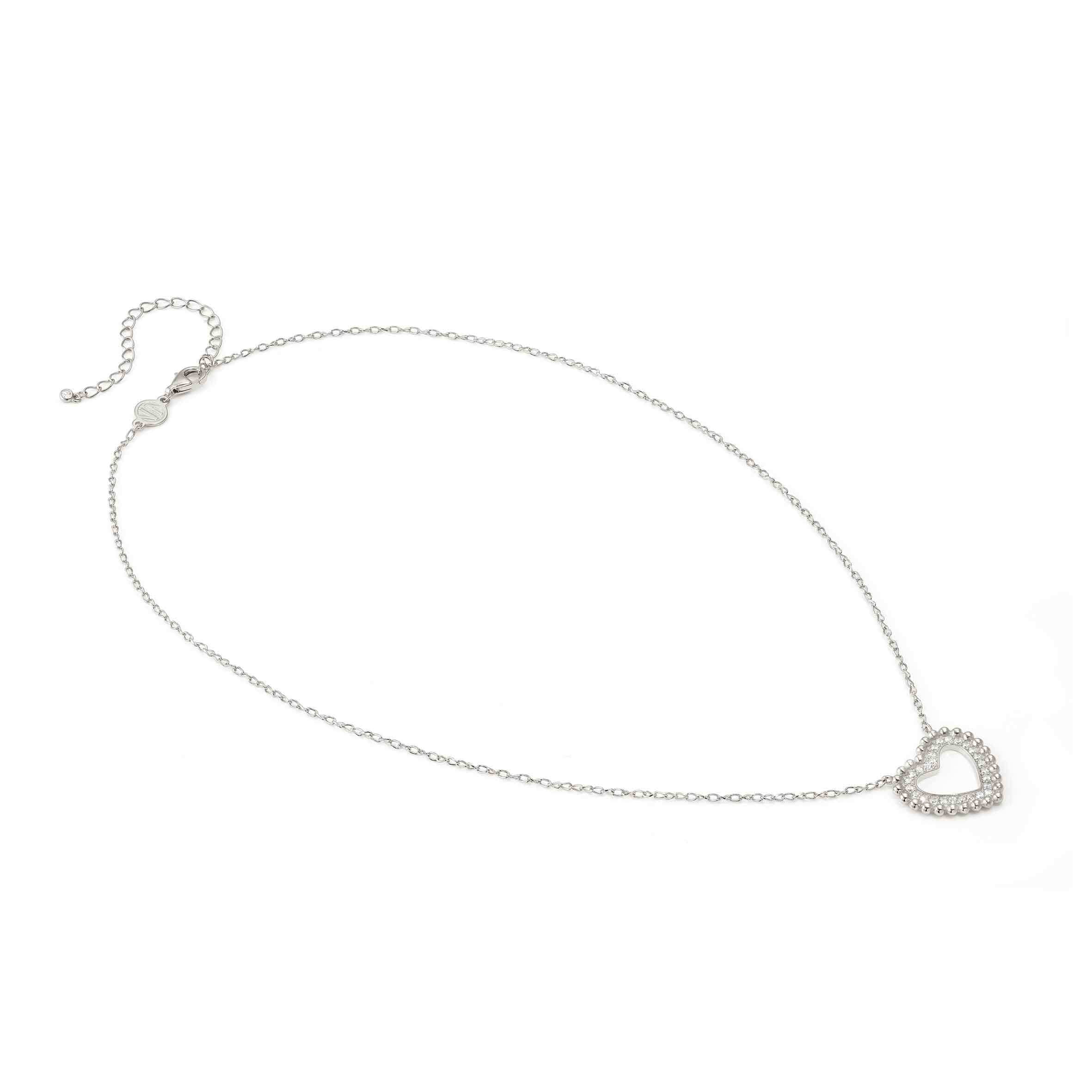 Lovecloud Necklace In Silver With CZ Set Heart Pendant
