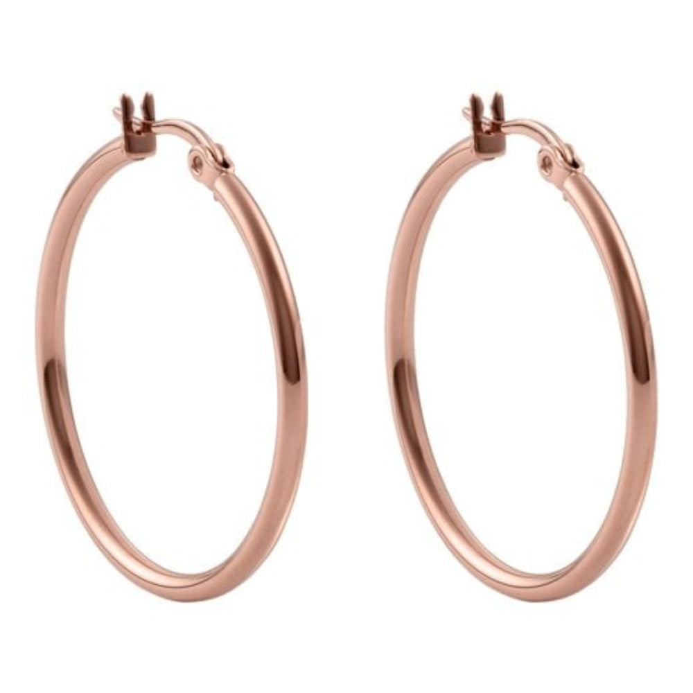 Interchangeable Creole Valentano Earrings 30mm (Rg/P)