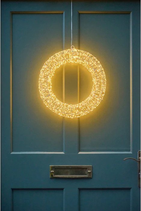 40cm Galaxy Wreath Silver Mains