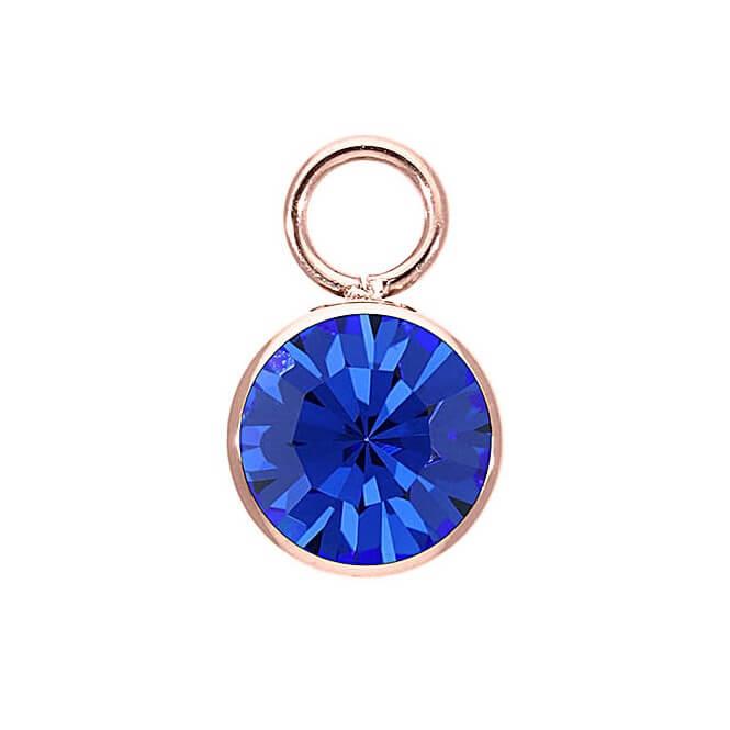 Sapphire Charm BOTTONE 10mm (RG/P)