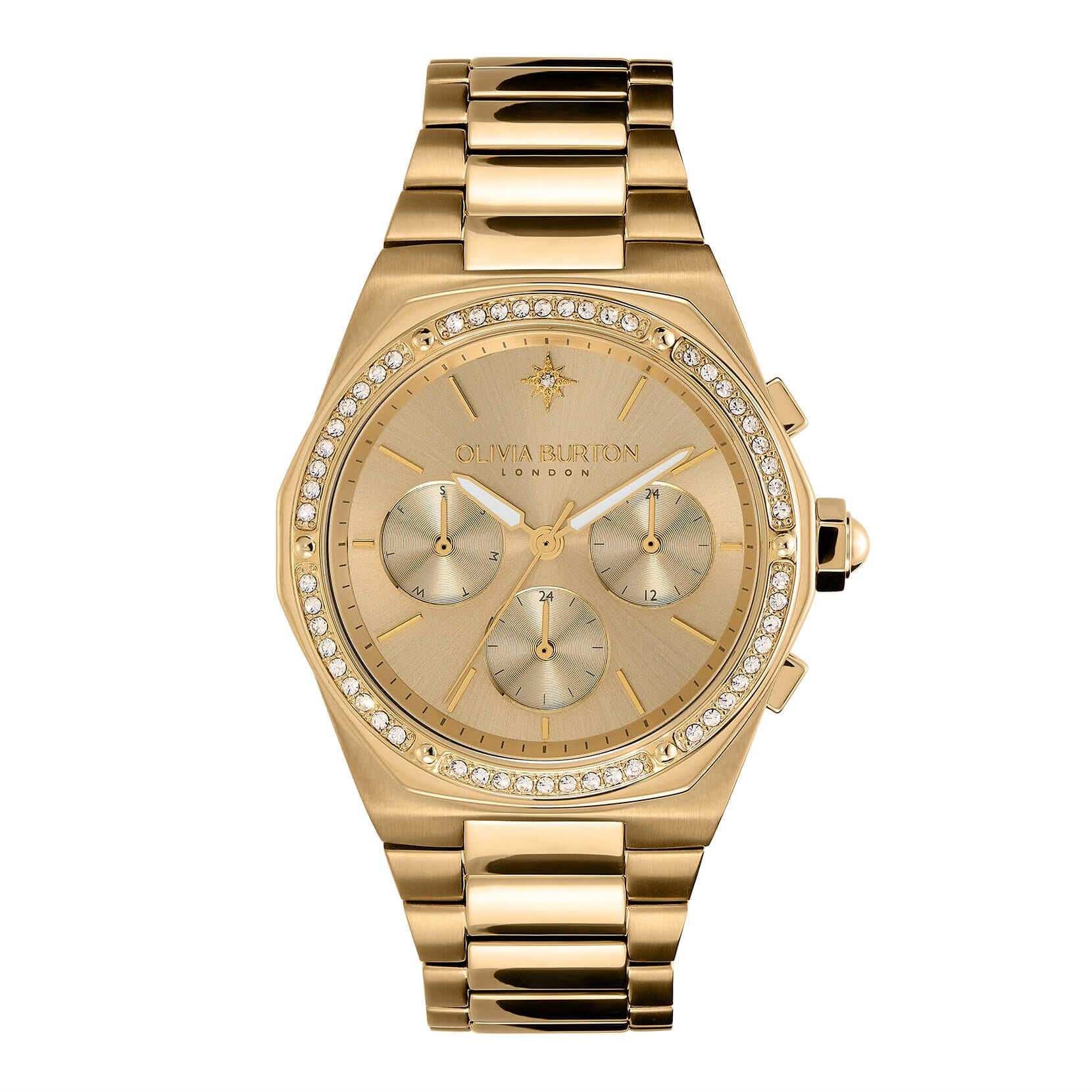 Hexa Multi-Function Champagne & Gold Bracelet Watch