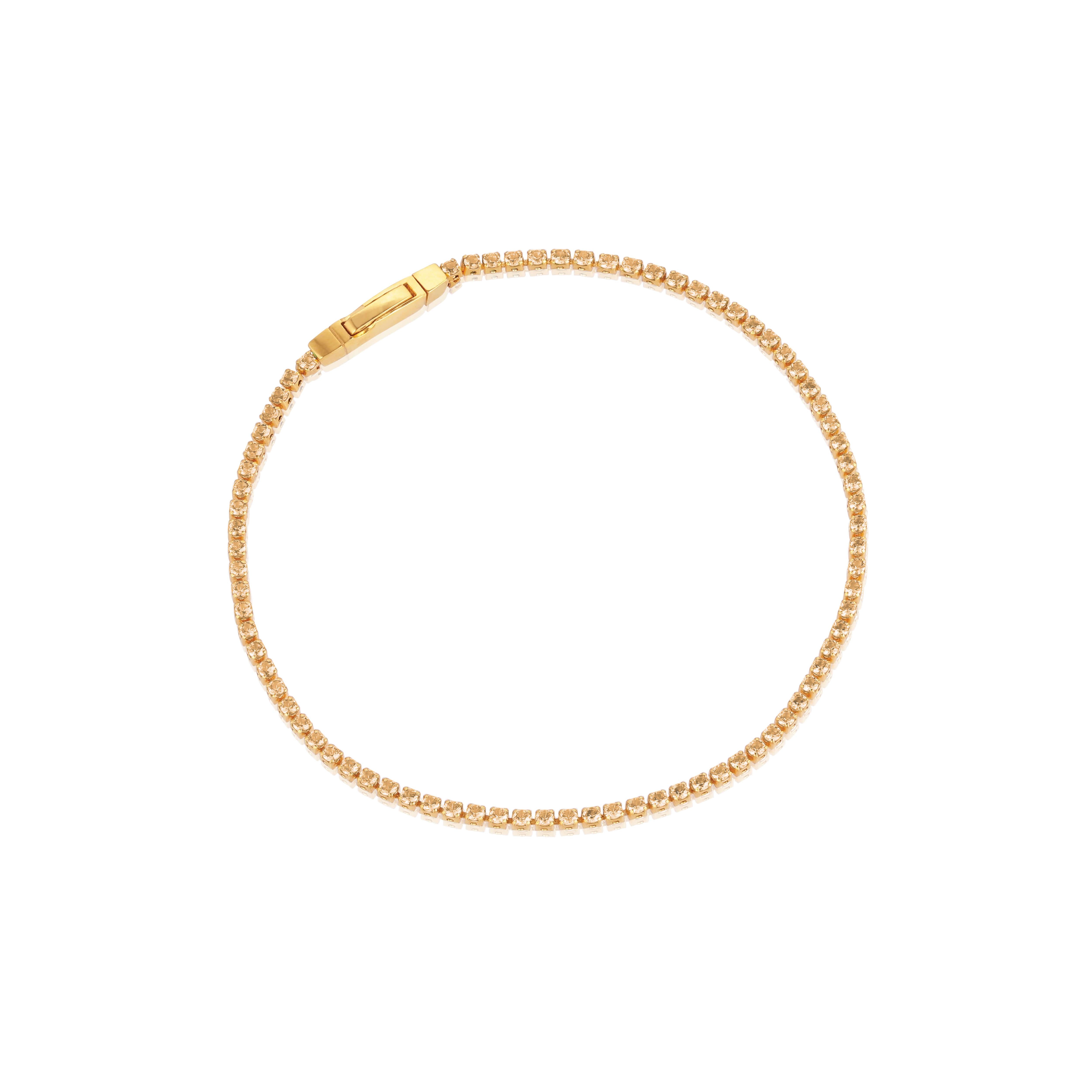 Ellera Bracelet In 18k Gold Plated With White Zirconia