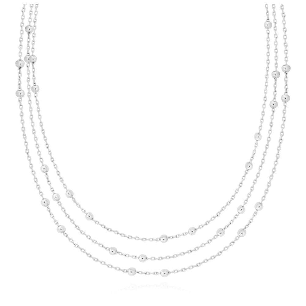Alisa | Silver Multi Chain Necklace | 46cm Total Length + 5cm Extender