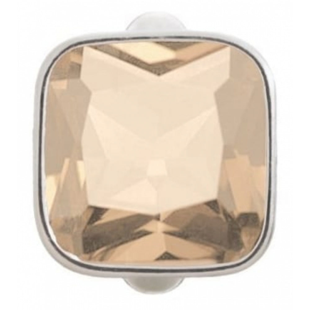 Big Rose Cube Sterling Silver Charm.