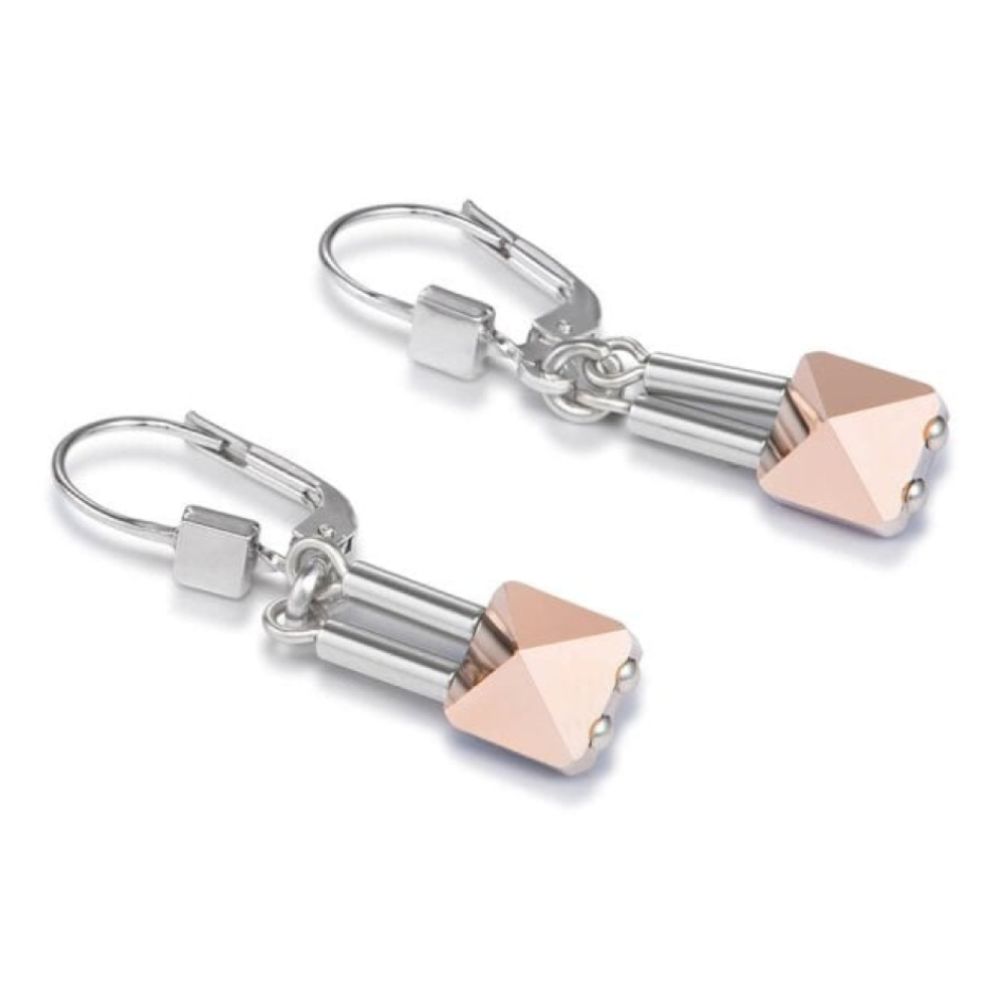 Swarovski Crystals & Rose Gold Pierced Earrings