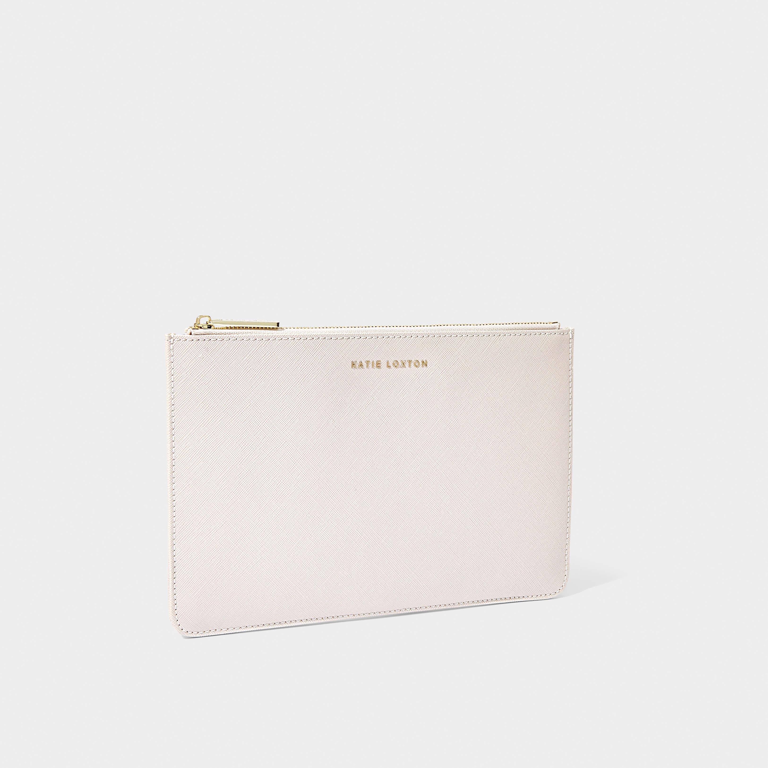 Secret Message Bridal Pouch 'Bride' in Pearlescent White