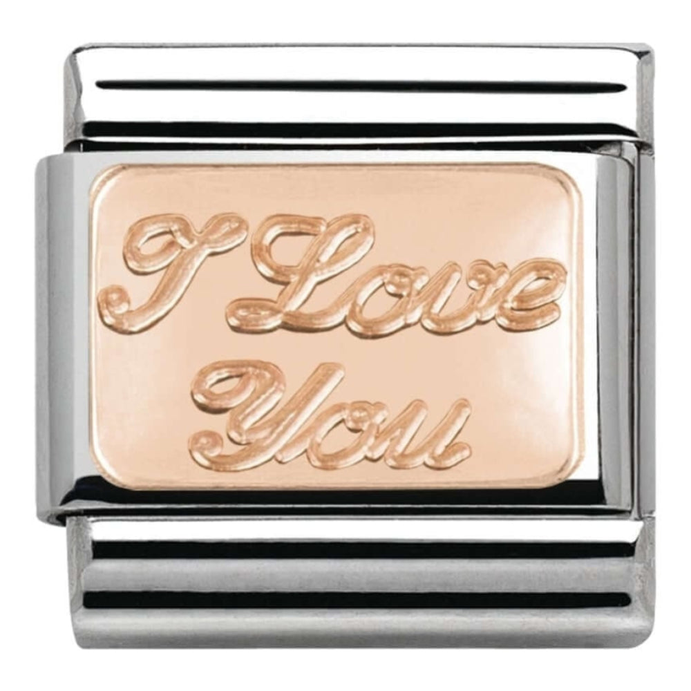 Classic Rose Gold 'I Love You' Link