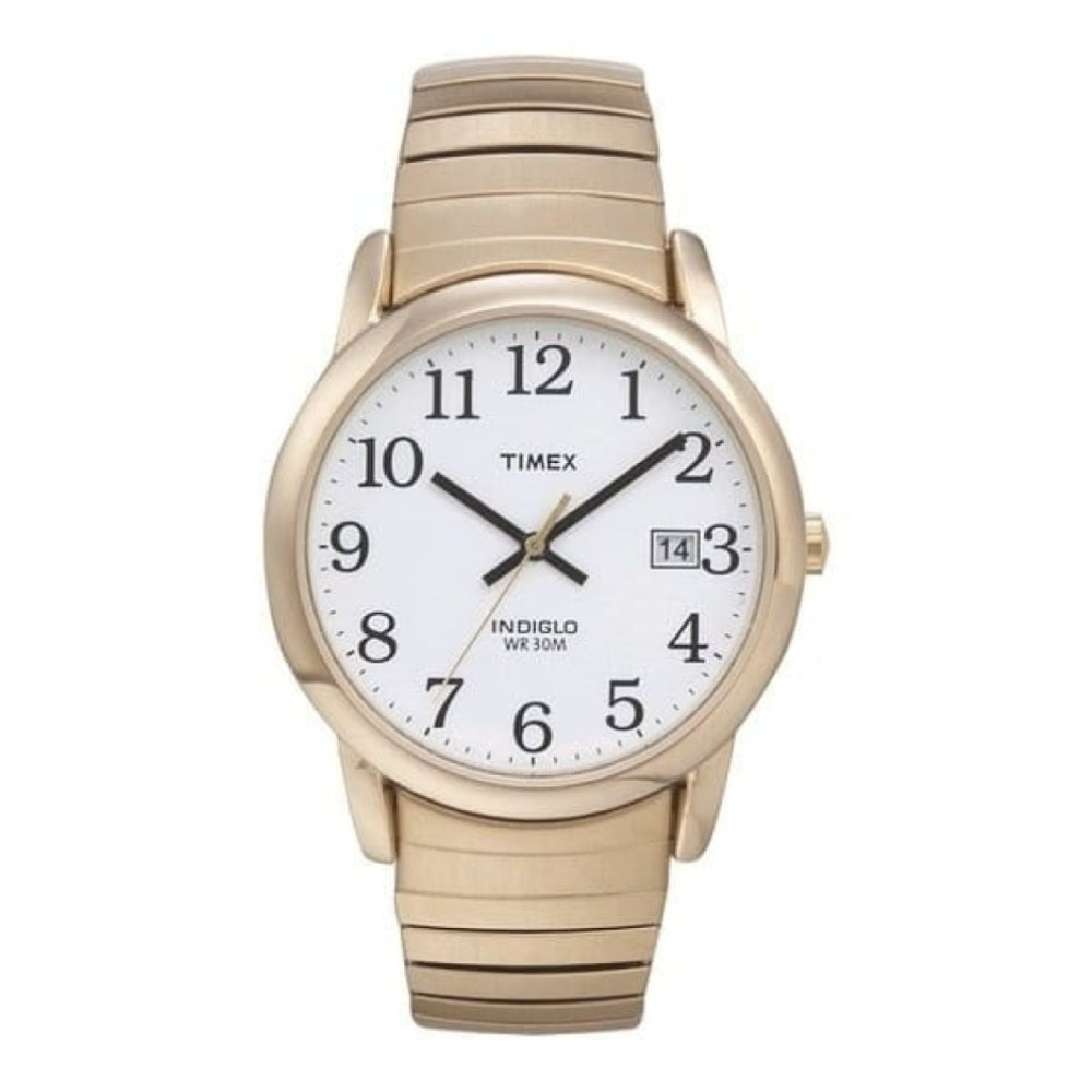 Unisex Brushed Gold Stainless Steel Indiglo Wristwatch