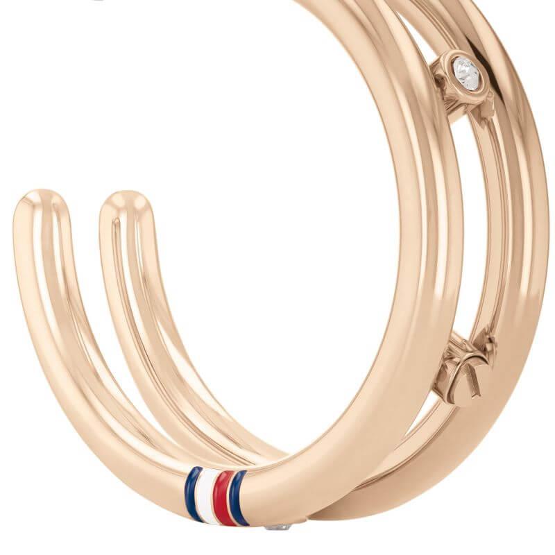 Hardware Rose Gold Plated Half Hoop Earrings