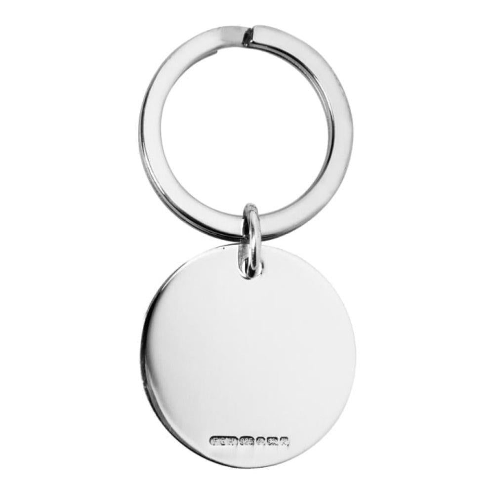 Round Sterling Silver Keyring