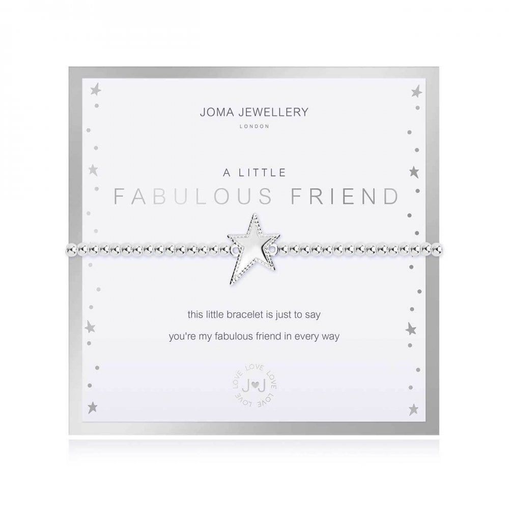 Beautifully Boxed A Littles | Fabulous Friend | Silver | Bracelet | 17.5cm Stretch