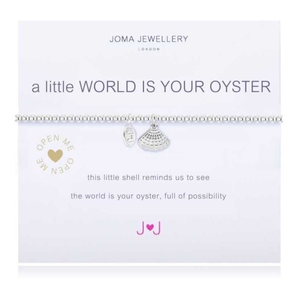 A Little | The World Is Your Oyster | Silver | Bracelet | 17.5cm Stretch