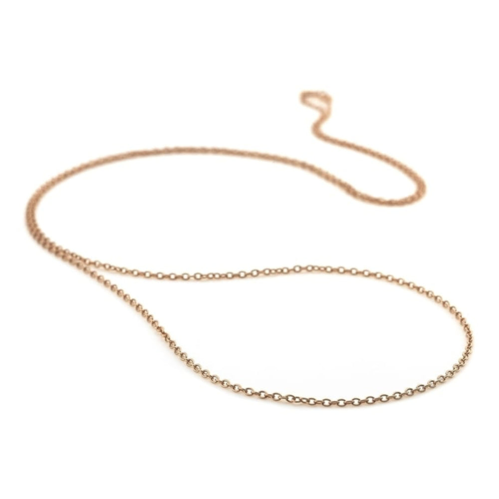 Rose Gold Plate Sterling Silver Trace Chain 30"