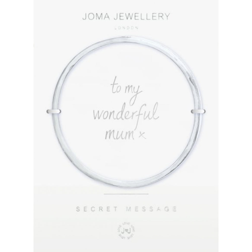 SECRET MESSAGE BANGLE - TO MY WONDERFUL MUM X - Silver - Bangle