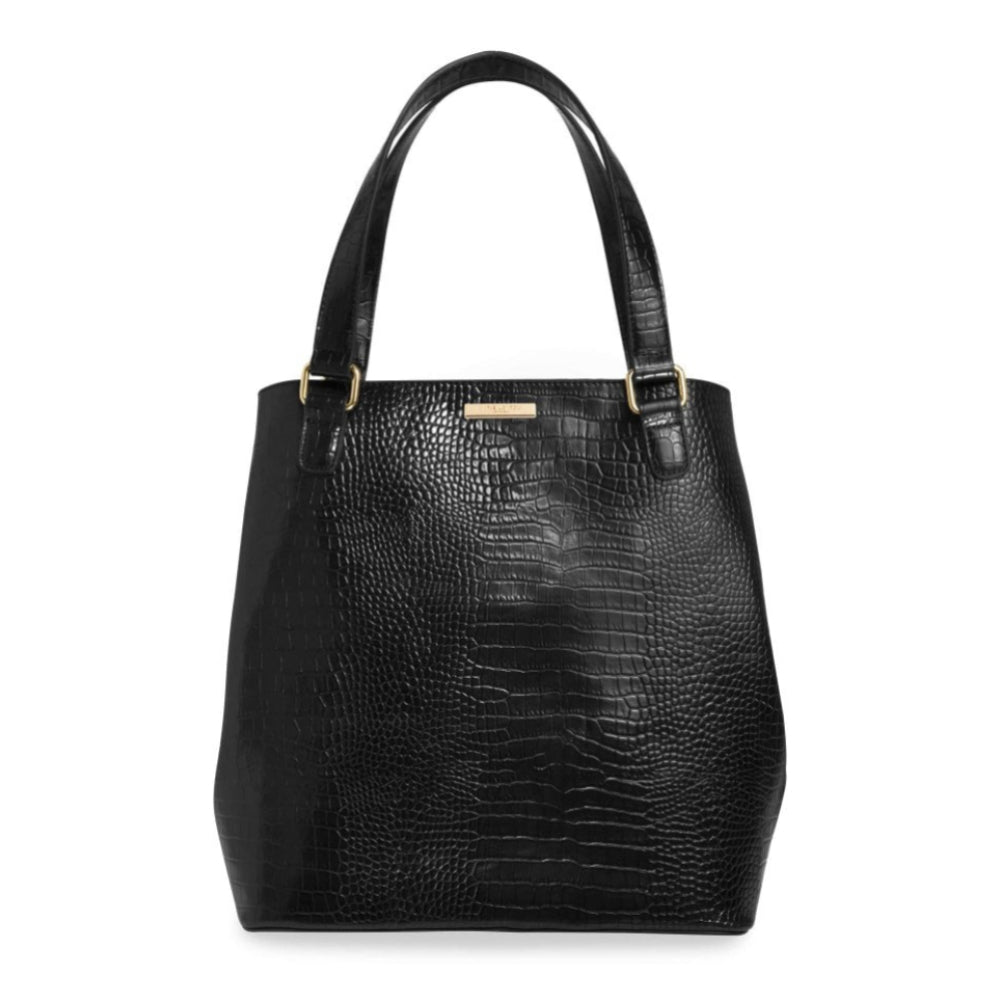 CELINE CROC DAY BAG - Black - 32x30x15cm