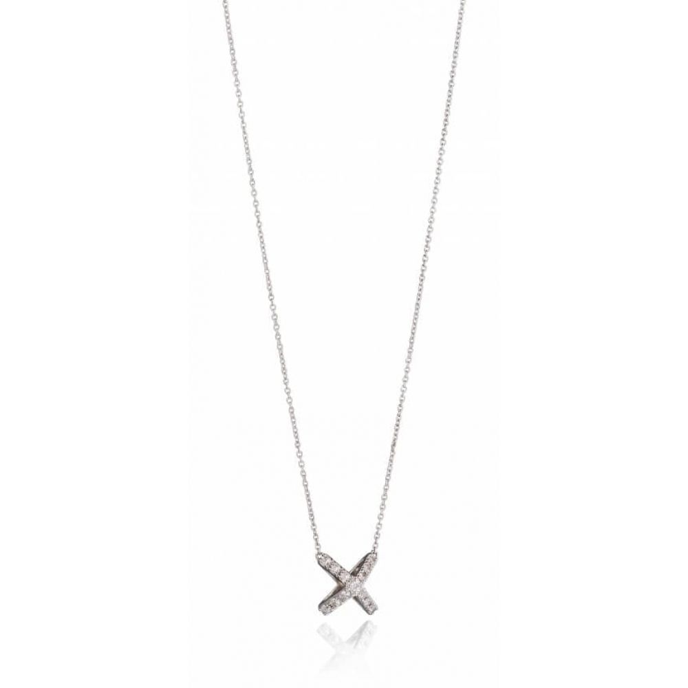 CZ Set 3D Cross Pendant