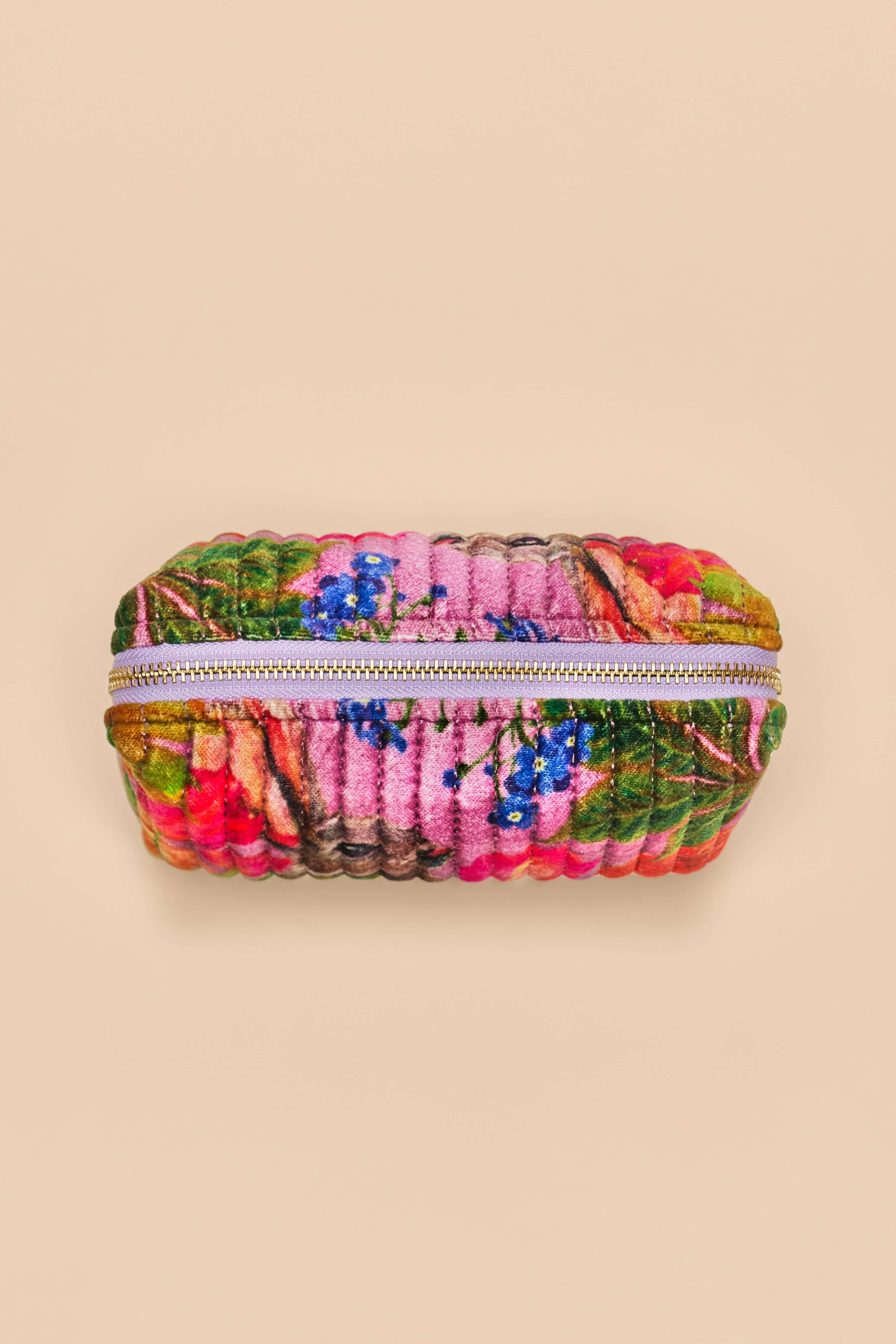 Small Quilted Vanity Bag - Whimsical Woodland
