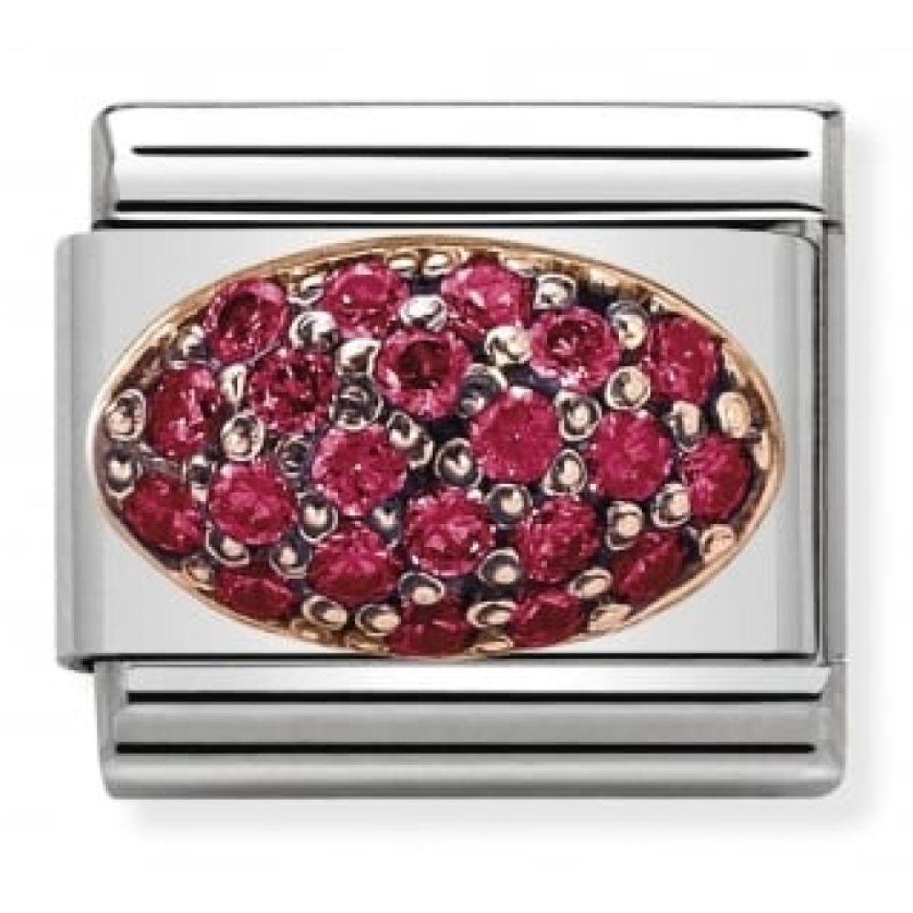 Classic Rounded Red CZ Link