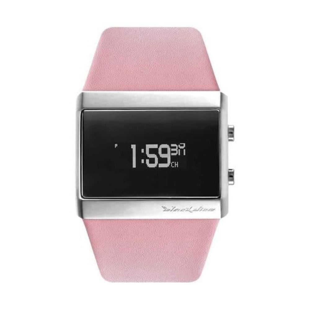 Mixtape Womens Digital Pink Leather Bracelet Watch