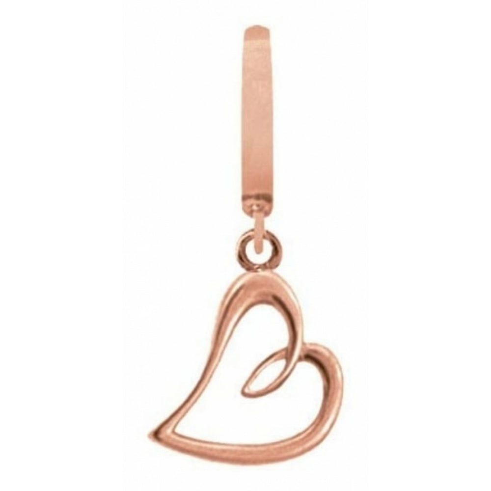 Rose Gold Plated Hanging Heart Charm