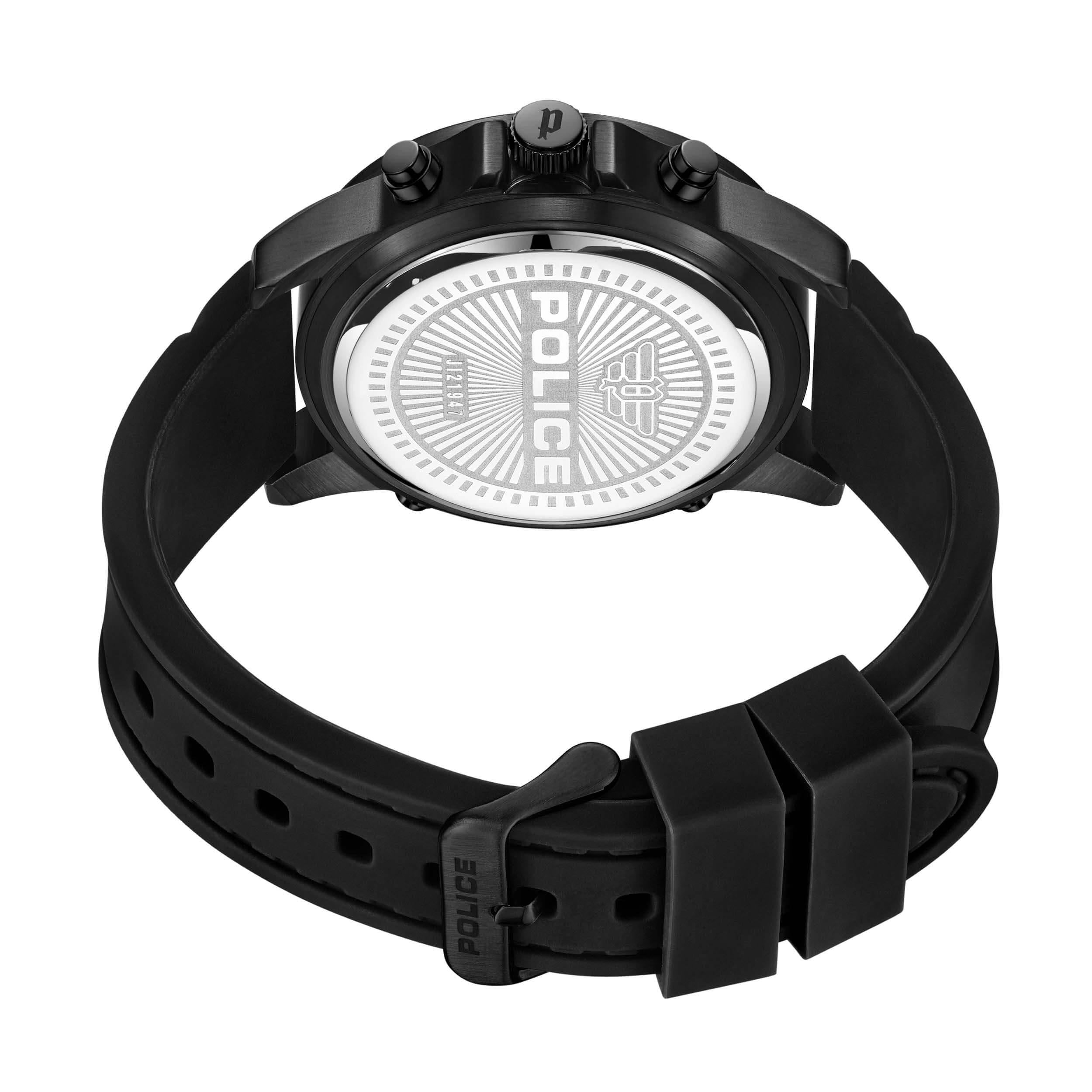 RIG Black Digital Silicone Strap Watch