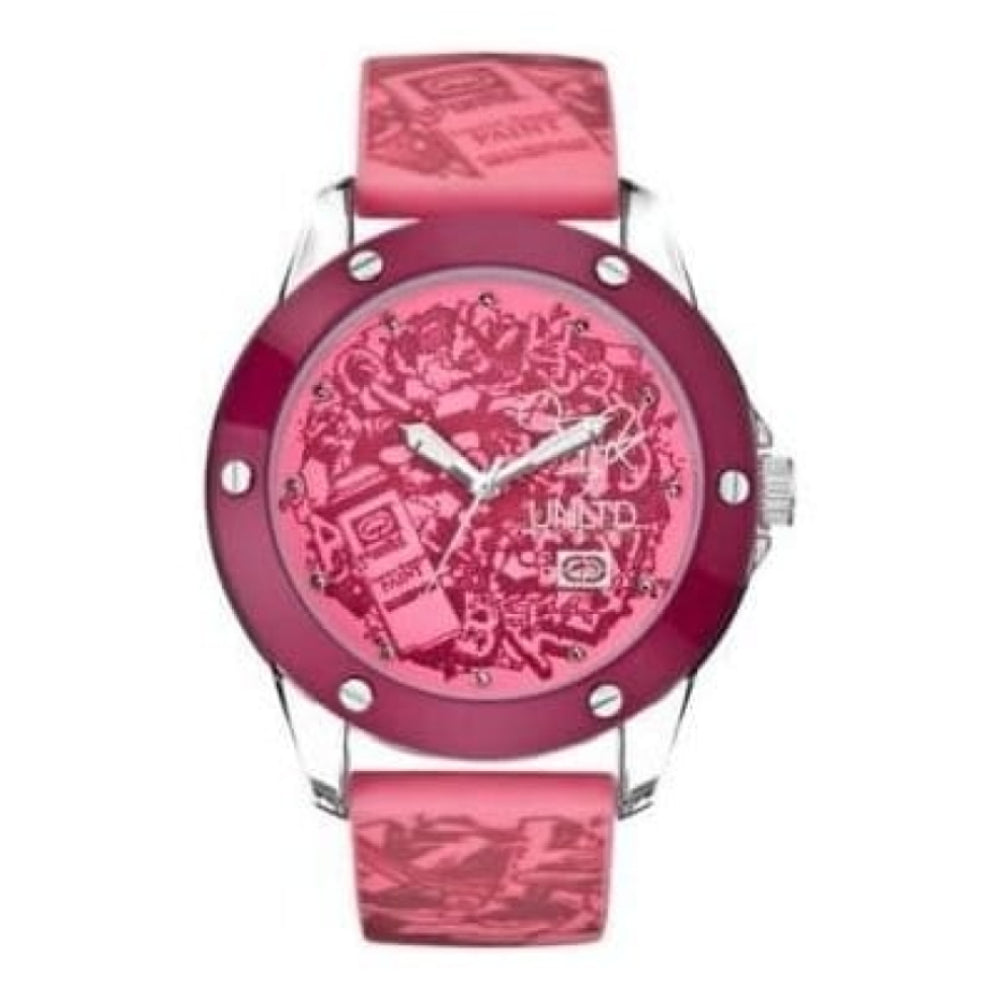The Tran ERMS Pink Silicone Strap Watch