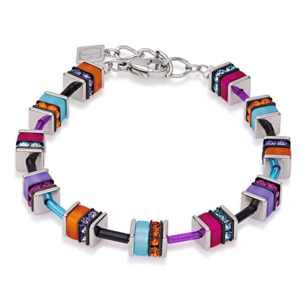 Ladies' Multicolour Cube Bracelet Featuring Swarovski Crystal