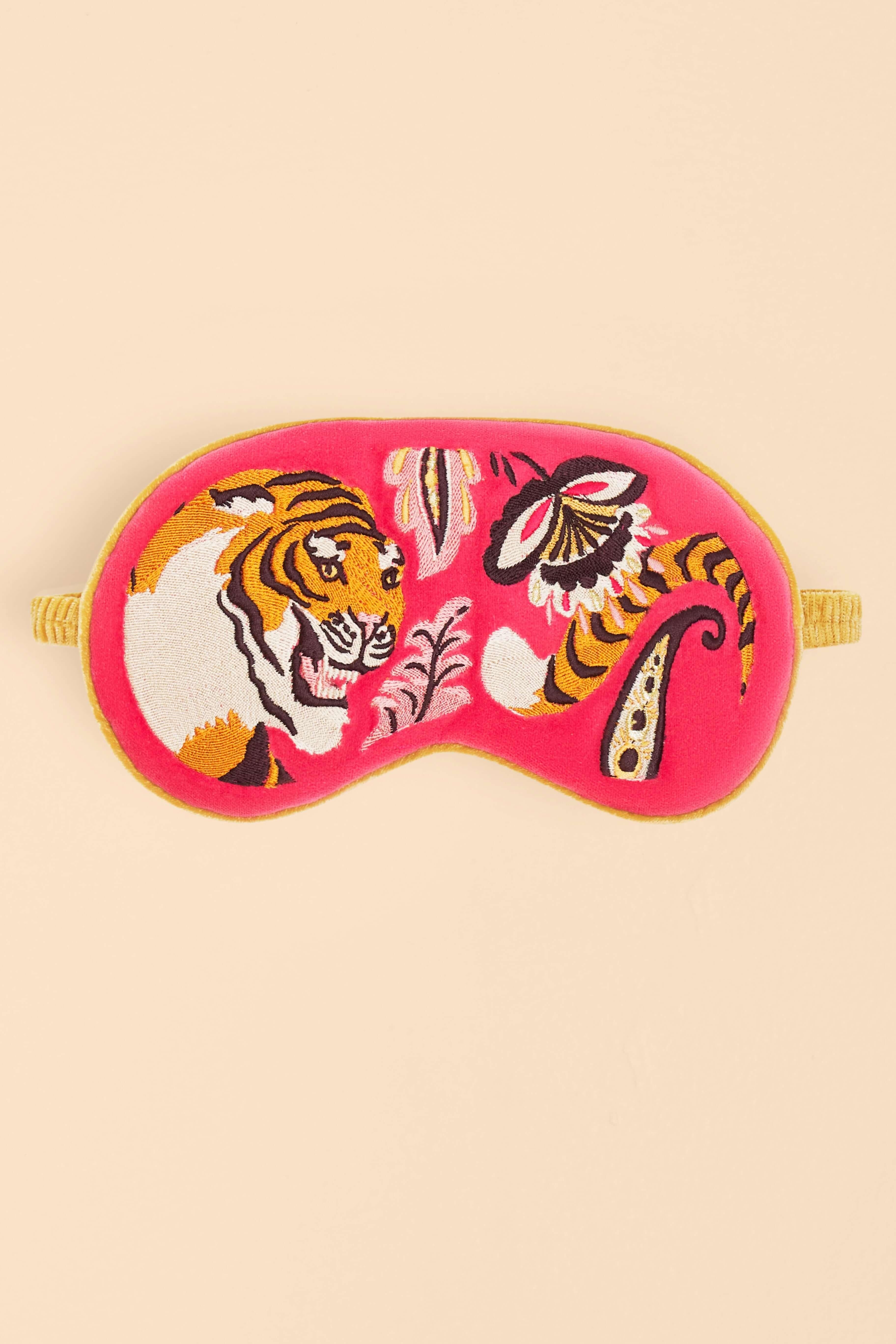 Luxury Lavender Velvet Eye Mask - Thrill of the Tiger