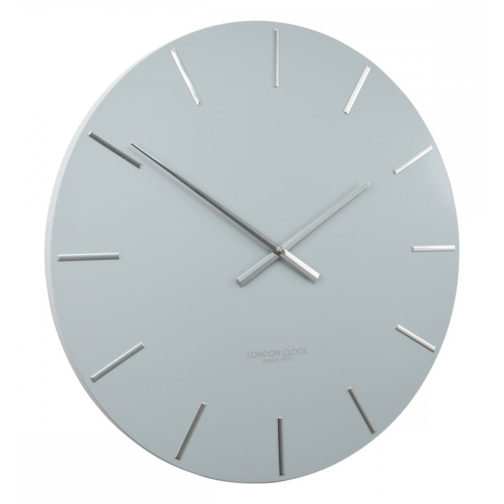 Titanium Cloud Pressed Metal Grey Wall Clock Large
