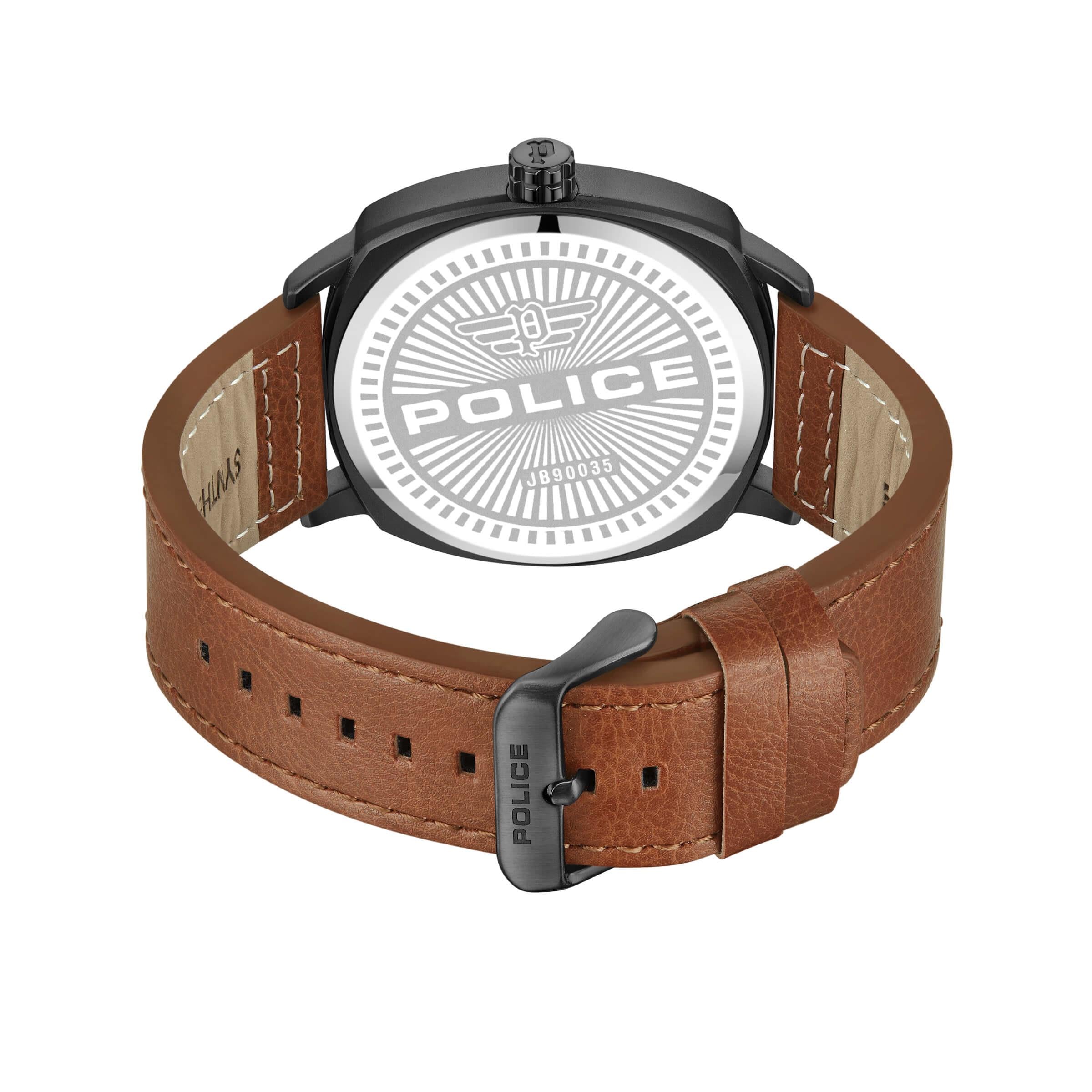 Urban Rebel Black Leather Strap Watch