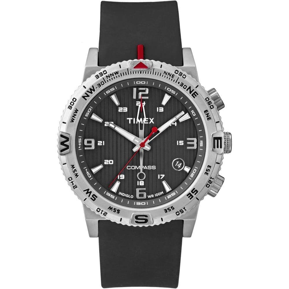 IQ COMPASS STAINLESS STEEL BLACK SILICONE FULL
