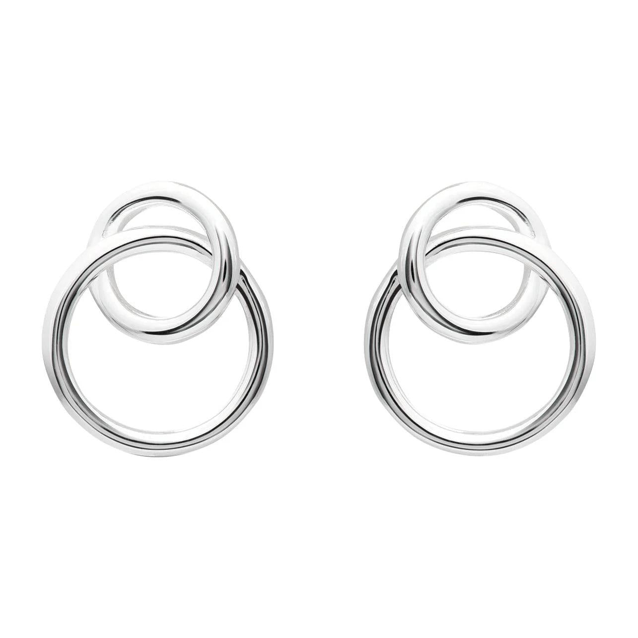 Sterling Silver Circles Stud Earrings