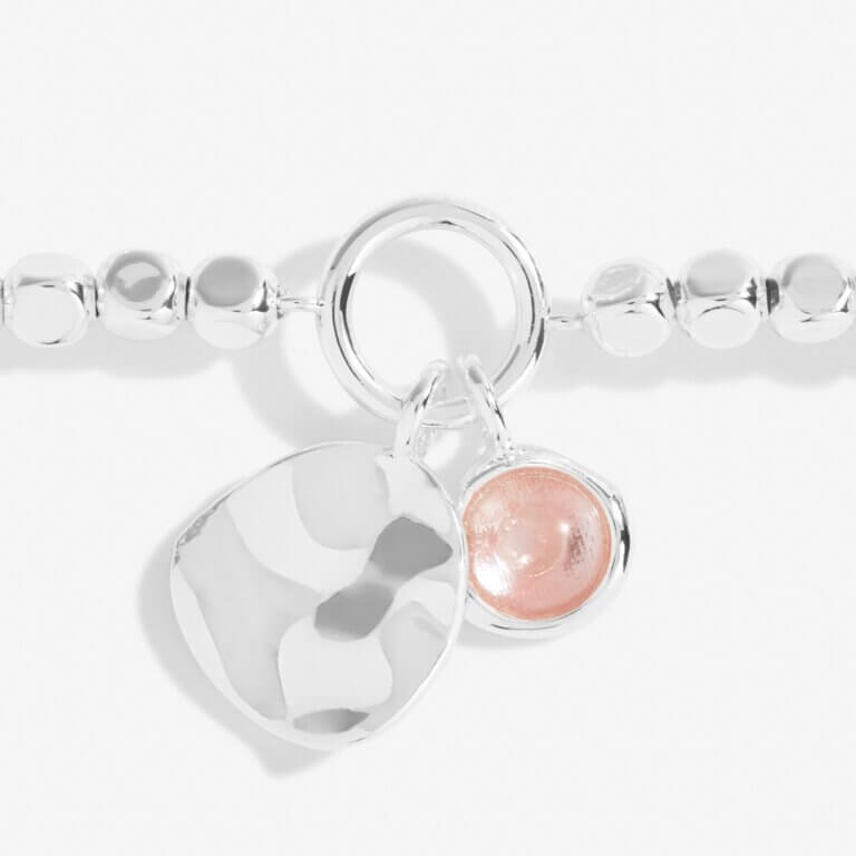 Spirit Stones | Watermelon Stone | Silver | Bracelet | 17.5cm Stretch