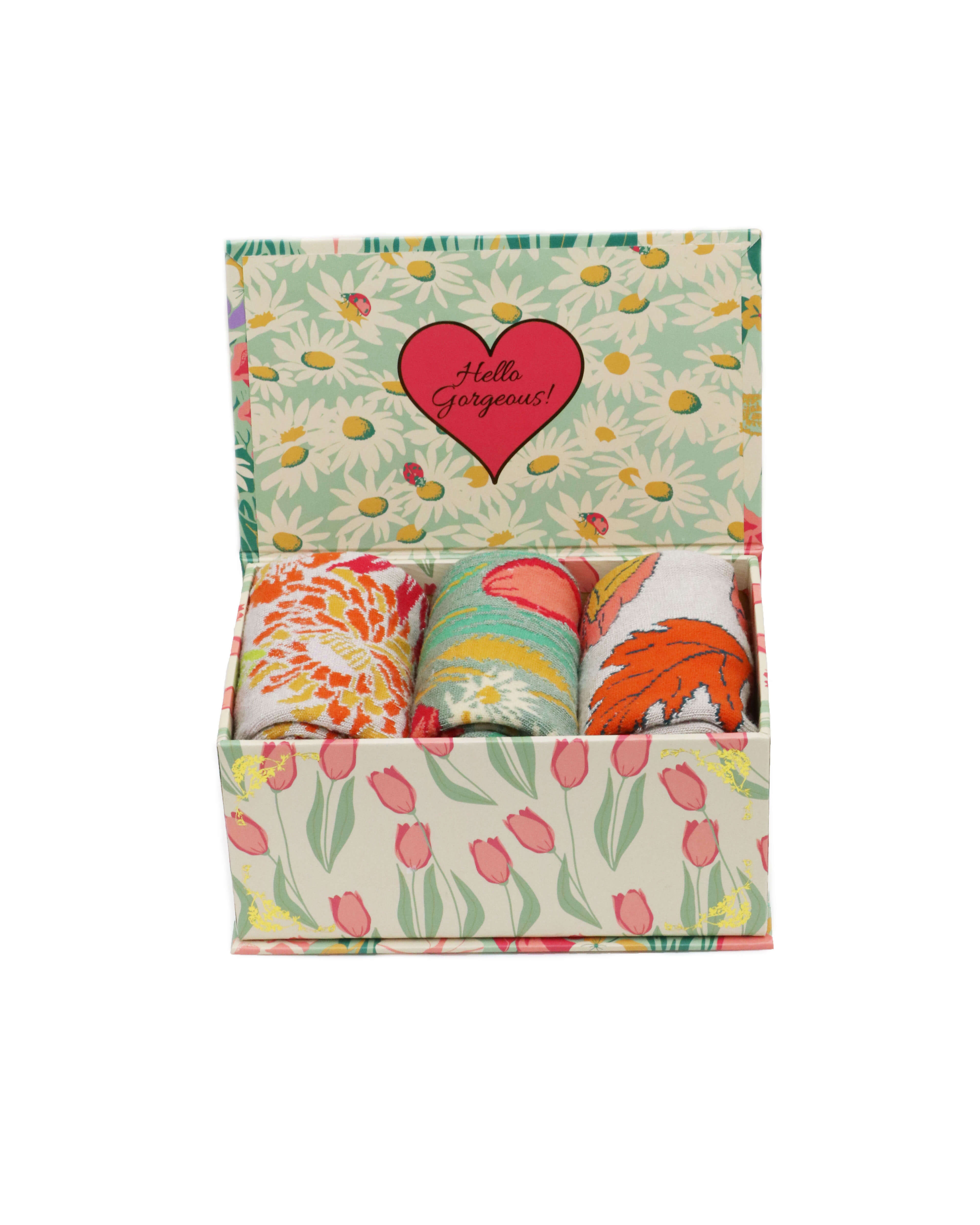 Ladies Sock Gift Box - Cottage Garden