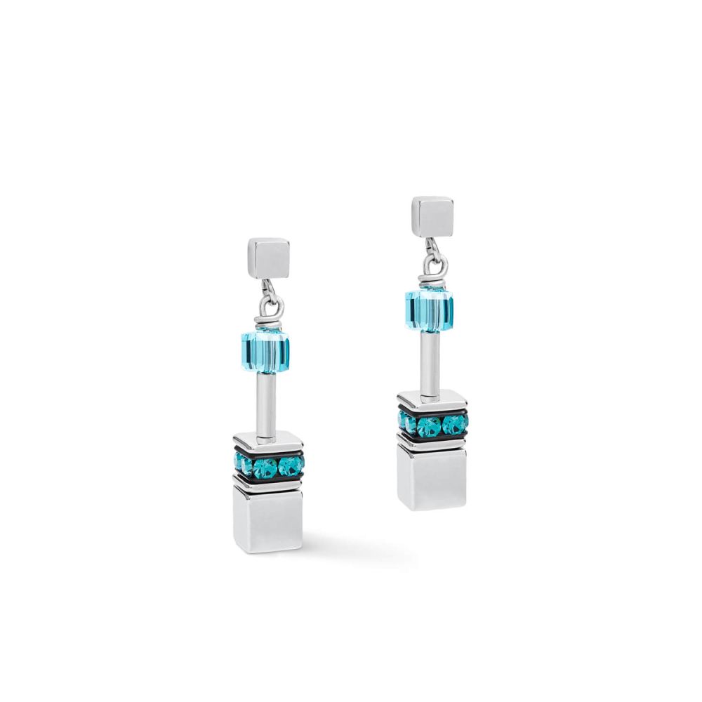 Geo Cube Multicolour Fresh Vintage Earrings With Stickpin