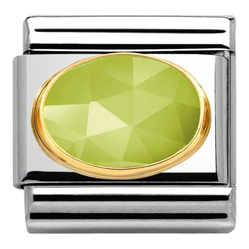 Classic Gold Set Green Jade Link