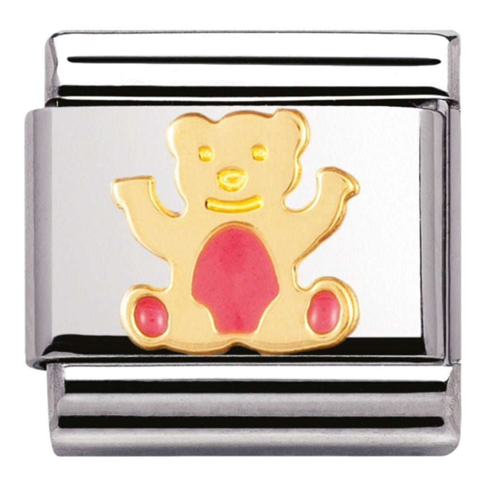 Classic Pink Enamel Bear Link