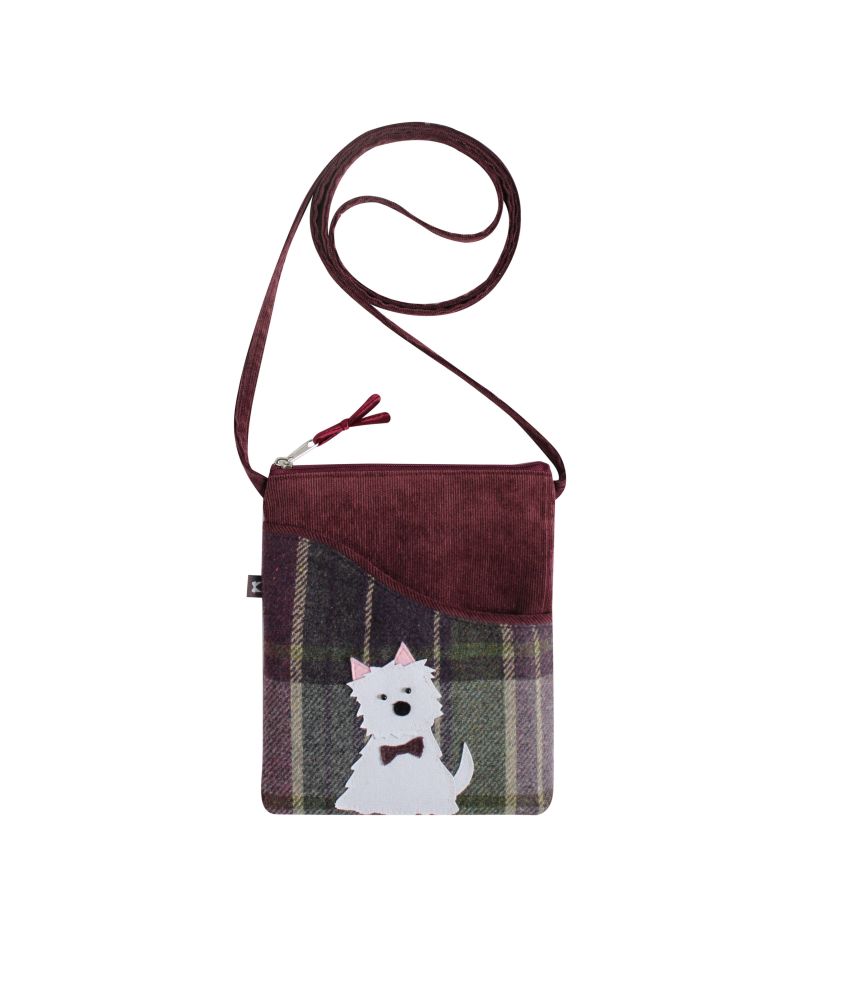 Purple Quartz Tweed Animal Applique Small Sling