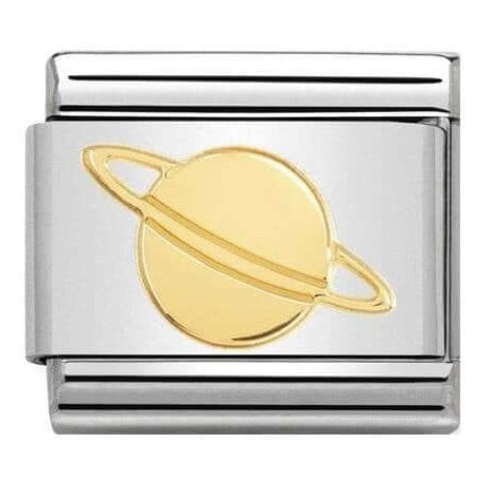 Classic Symbol Link Gold Plate With Relief Planet