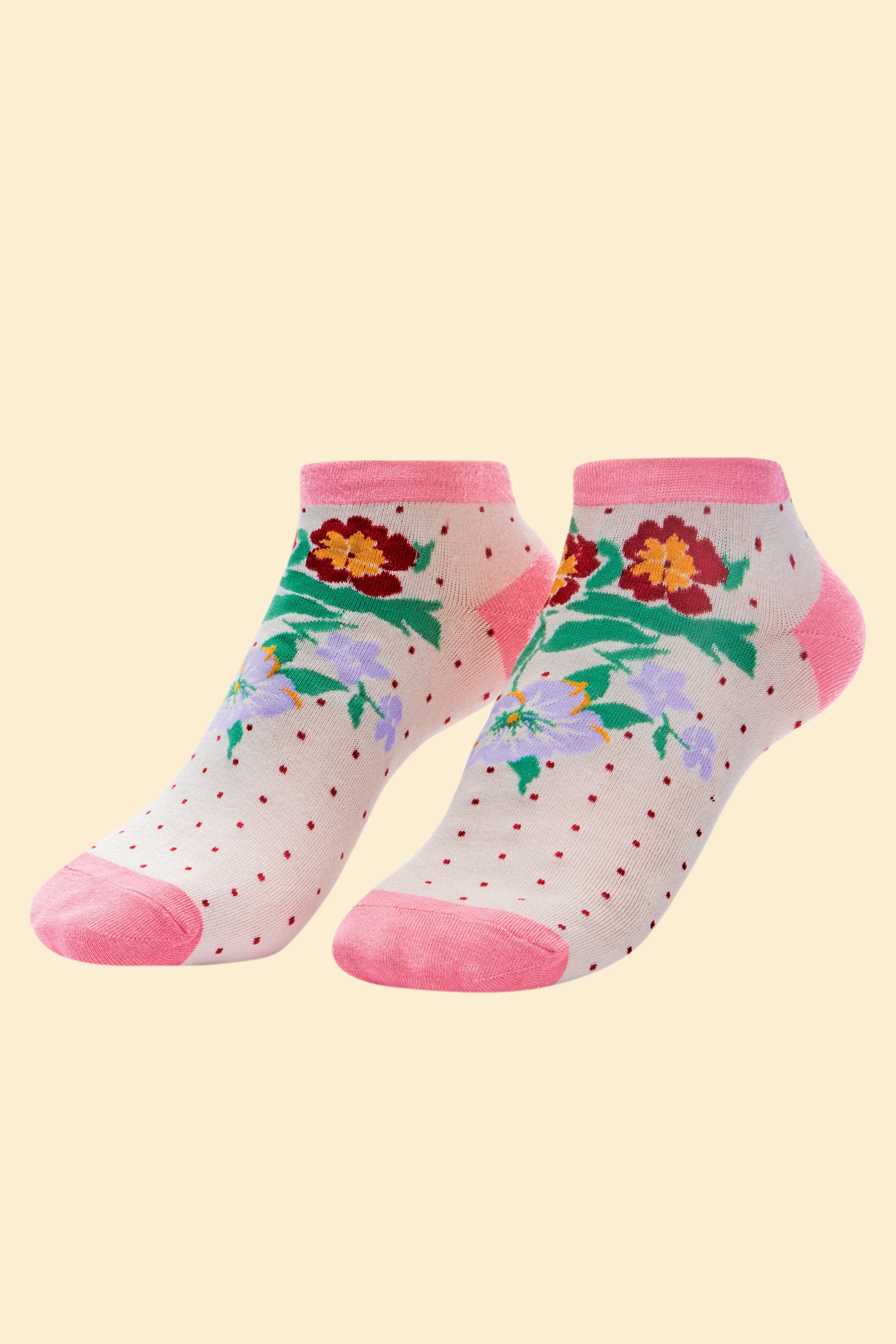 Wonderful Posie Trainer Socks