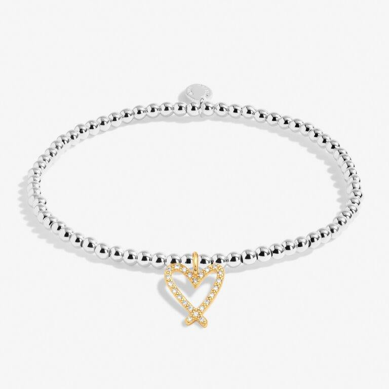 A Little 'Be Bold Be Brave Be Beautiful' Silver & Gold Plated Bracelet