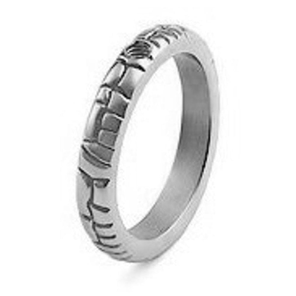 Famosa Segni Stainless Steel Slim Ring